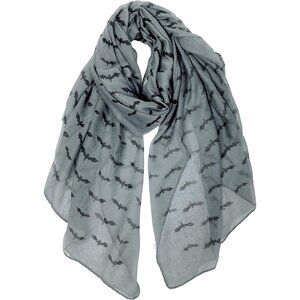 Bat Print Scarfs for Women Lightweight Cotton Blanket Wraps Shawl